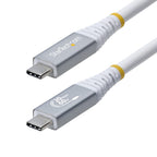 StarTech 3M (10Ft) USB4 Cable, USB-IF Certified, 20Gbps, White, Ltw