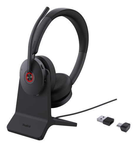 Yealink Wireless (Bh74) Ms Stereo Bt Anc Headset, Chargestand, Bt51, Black, C To A Adapter