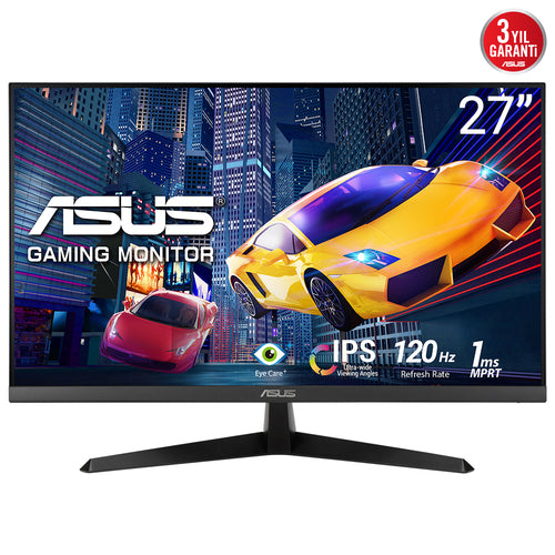 ASUS 27″ Monitor, FHD, IPS, 120Hz, 1ms