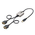 Startech 2Ft (60Cm) 2-Port USB To Serial Adapter Cable, Interchangeable Db9 Screws/Nuts, C