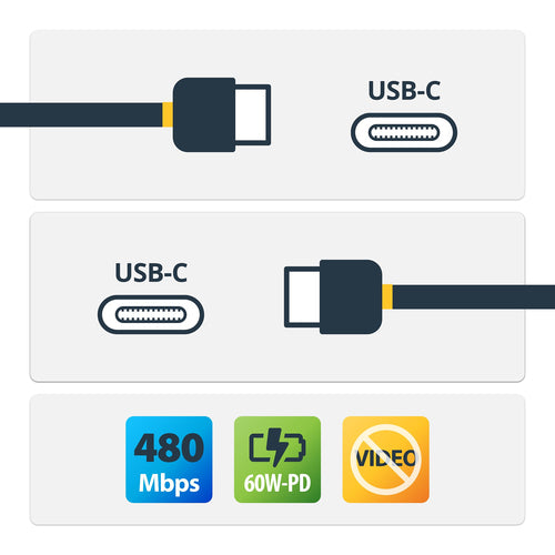 Startech 3Ft (1M) Usb-C Fast Charging Cable, Rugged, Right-Angled, Charge & Sync, 60W (3A)