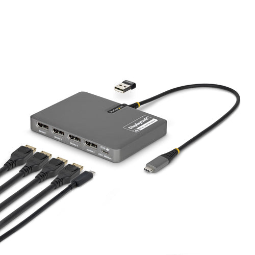 Startech Usb-C Quad-Monitor Workstation Adapter 4K 60Hz Displayport, 3 Yr