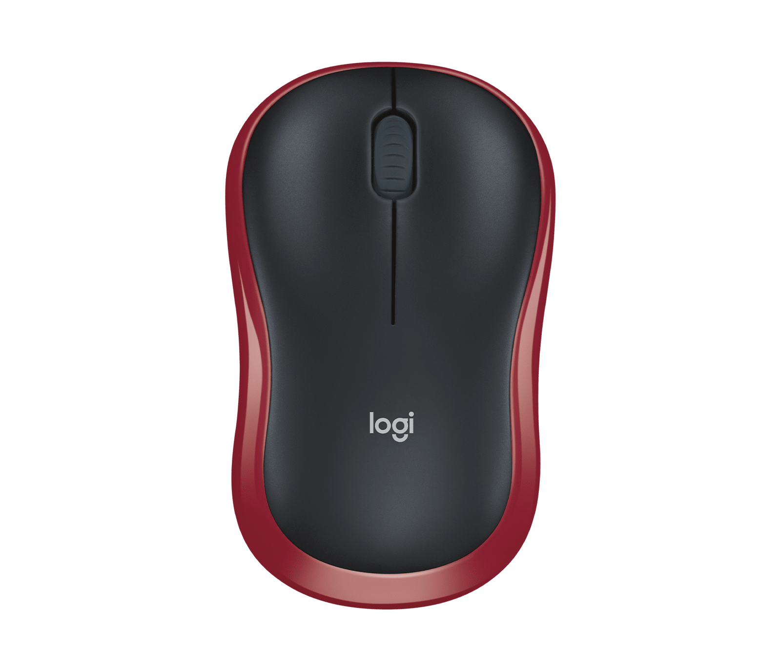 Logitech M185 Wireless Mouse, Red, 2.4Ghz USB Receiver, Plug And Play