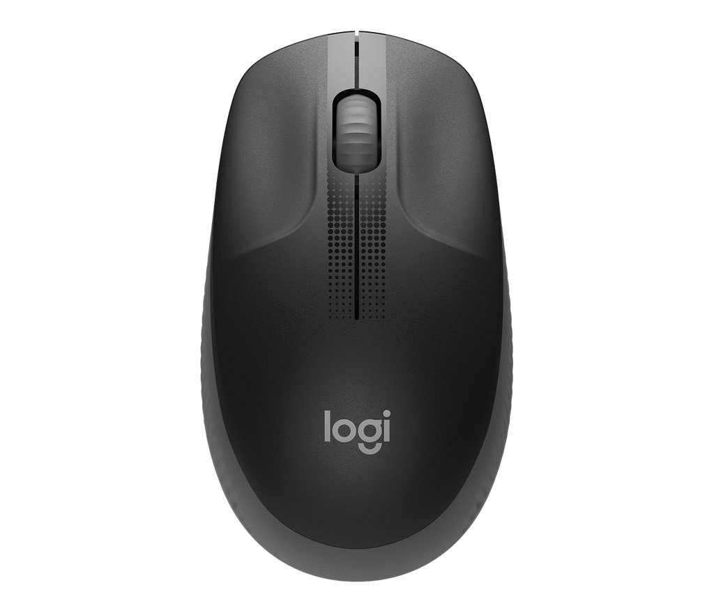Logitech M190 Wireless Mouse Plug And Play, 2.4Ghz Nano Receiver, Charcoal