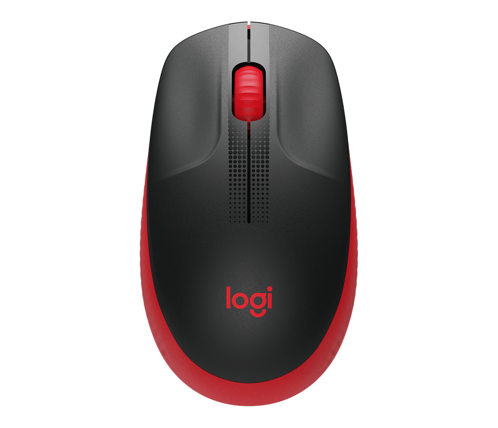 Logitech M190 Wireless Mouse Plug And Play, 2.4Ghz Nano Receiver, Red