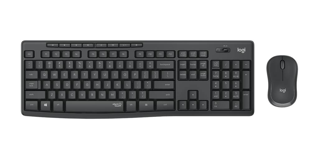 Logitech Mk295 Wireless Silent Keyboard And Mouse Combo, 2.4Ghz USB Receiver