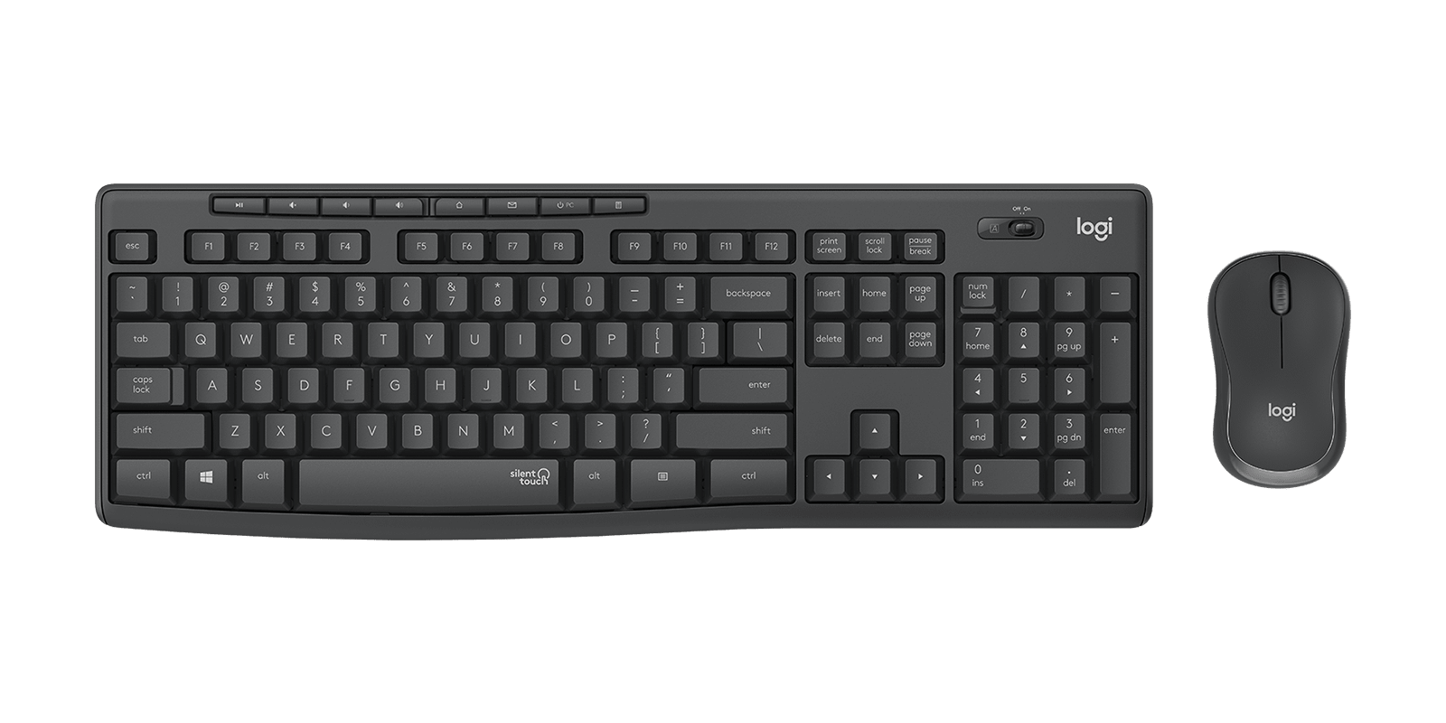 Logitech Mk295 Wireless Silent Keyboard And Mouse Combo, 2.4Ghz USB Receiver