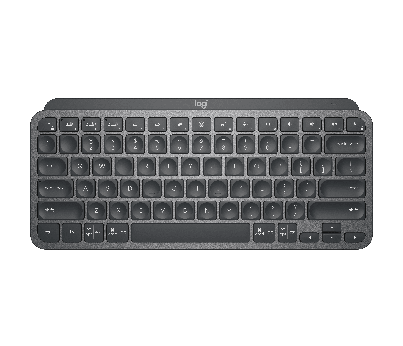 Logitech Mx Keys Mini Wireless Keyboard For Business, Illuminated, Logi Bolt, Graphite