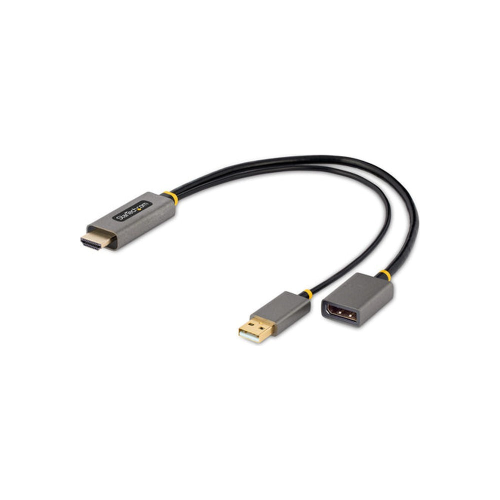 StarTech 1Ft (30Cm) HDMI To Displayport Adapter Cable, Active 4K 60Hz HDMI 2.0 To Dp 1.2 C