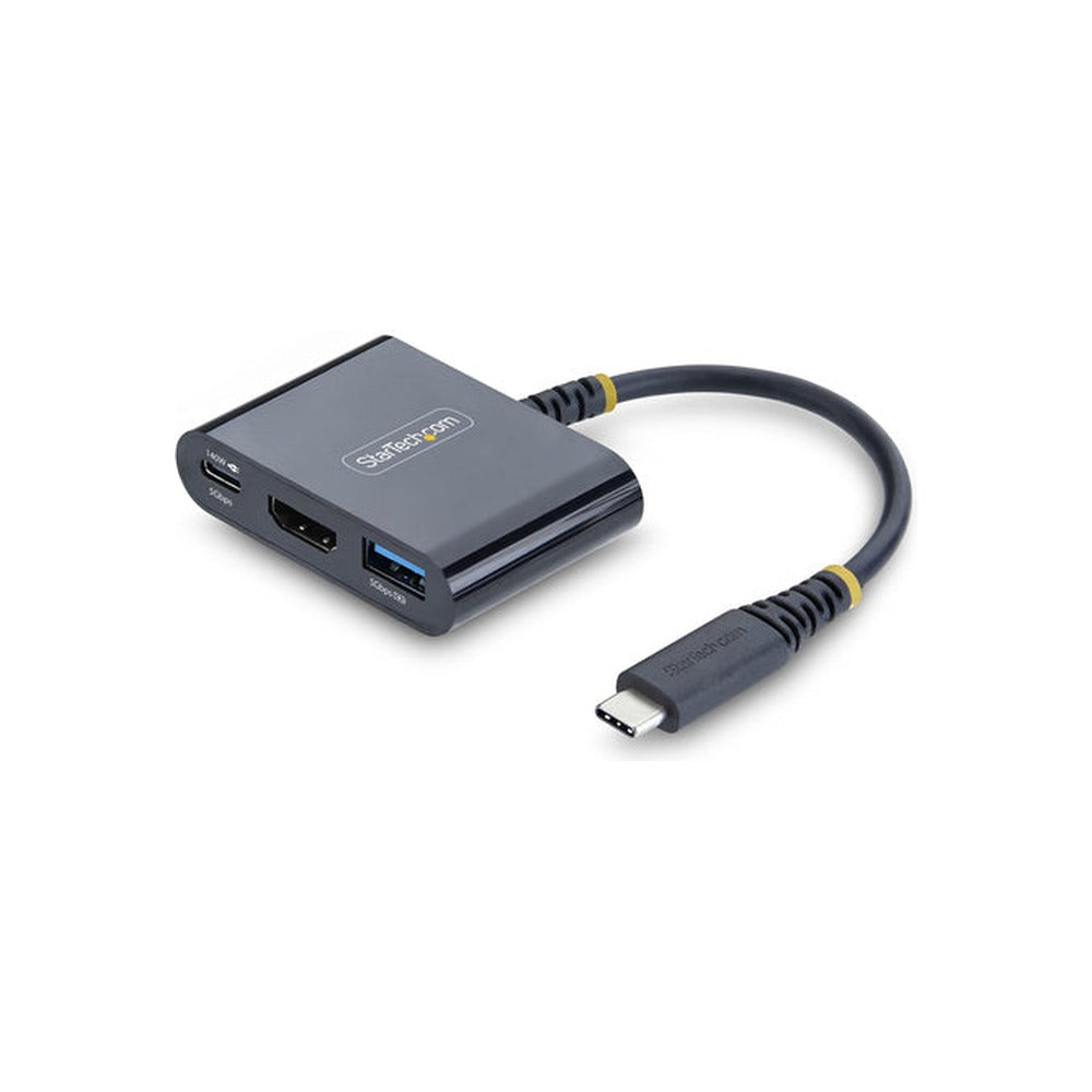 StarTech USB-C HDMI Multiport Hub, 140W, 4K 60Hz, USB 5Gbps, Black