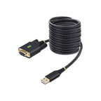 StarTech 10Ft (3M) USB To Null Modem Serial Adapter Cable, Interchangeable DB9 Screws/Nuts