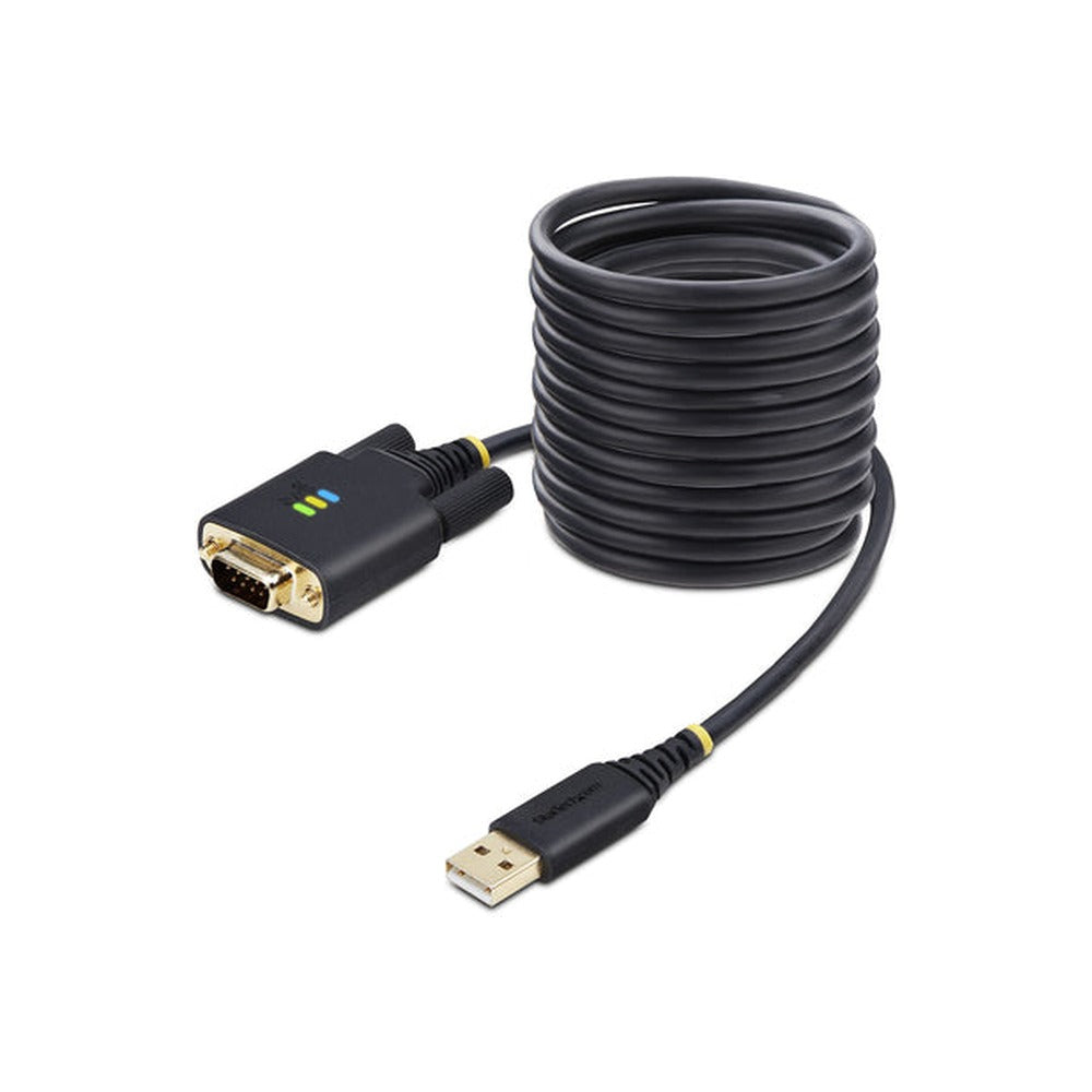 StarTech 10Ft (3M) USB To Serial Adapter Cable, Com Retention, Interchangeable Screws/Nuts