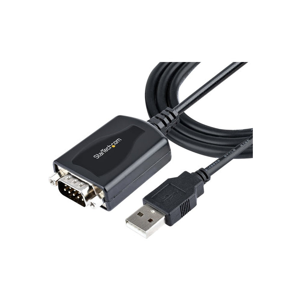 StarTech 3Ft (1M) USB To Serial Cable With Com Port Retention, DB9 Male RS232 To USB Conve
