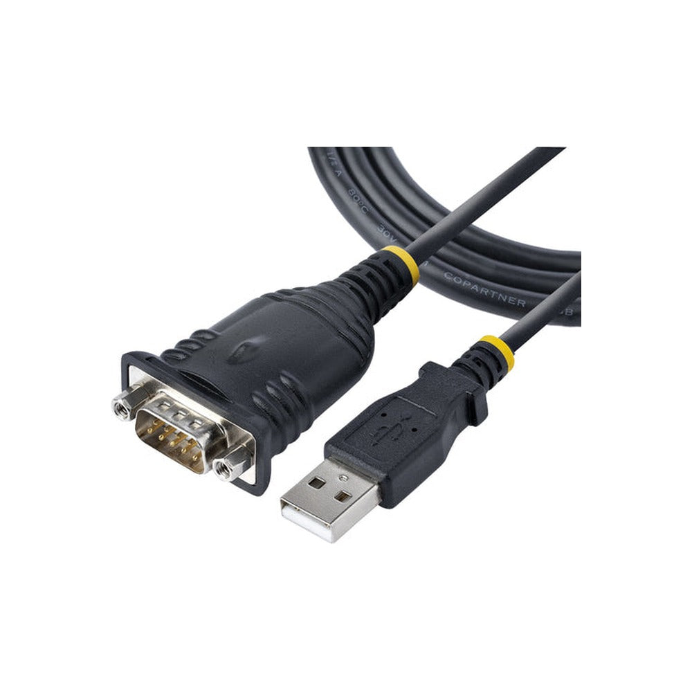 StarTech 1 Port USB To RS232 DB9 Serial Adapter Cable, M/M, 3Ft