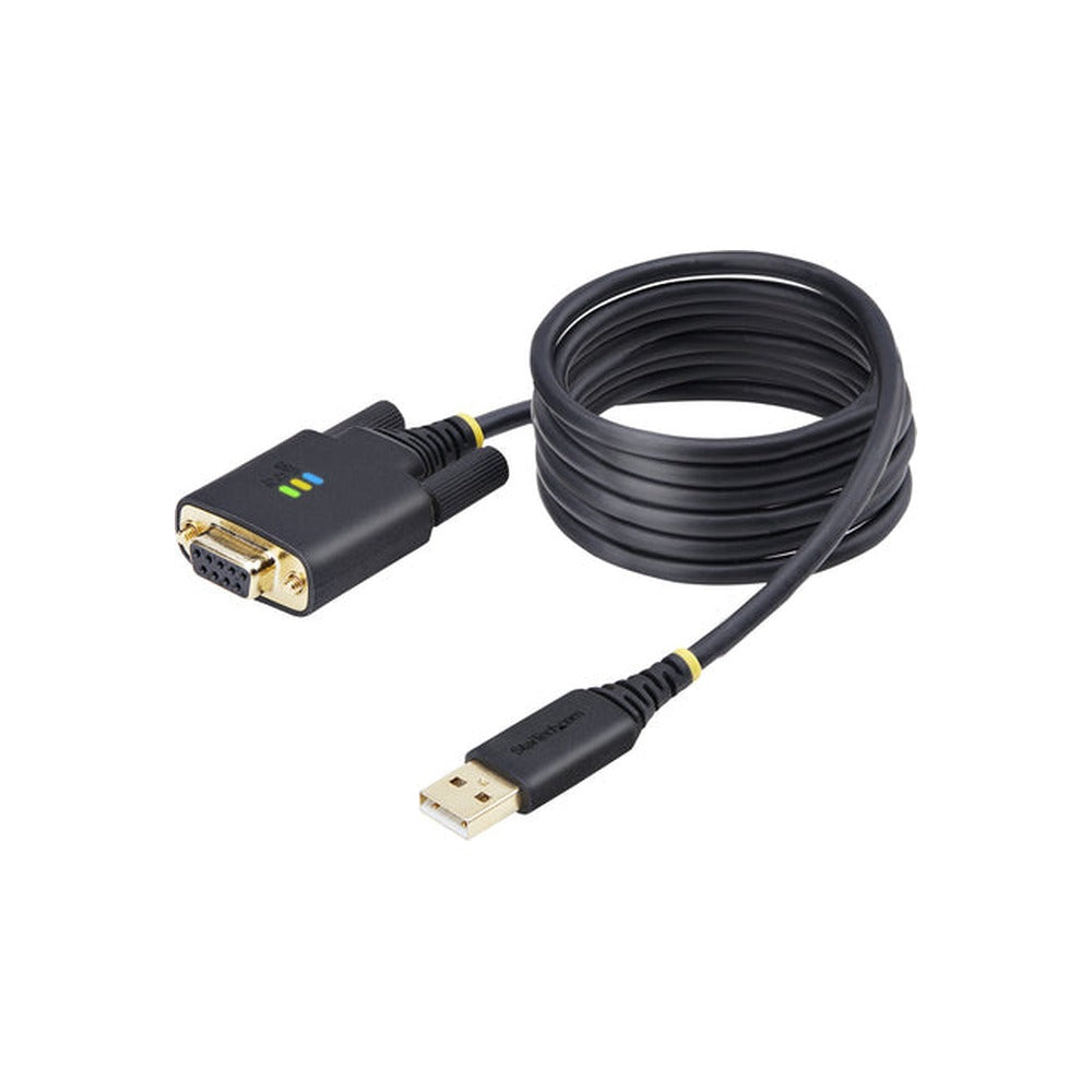 StarTech 6.6Ft (2M) USB To Null Modem Serial Adapter Cable, Com Retention, Ftdi, USB-A To
