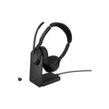 Jabra Wireless Evolve2 55 MS Stereo Bluetooth Anc Headset W/Charging Stand, Link390C, USB-C