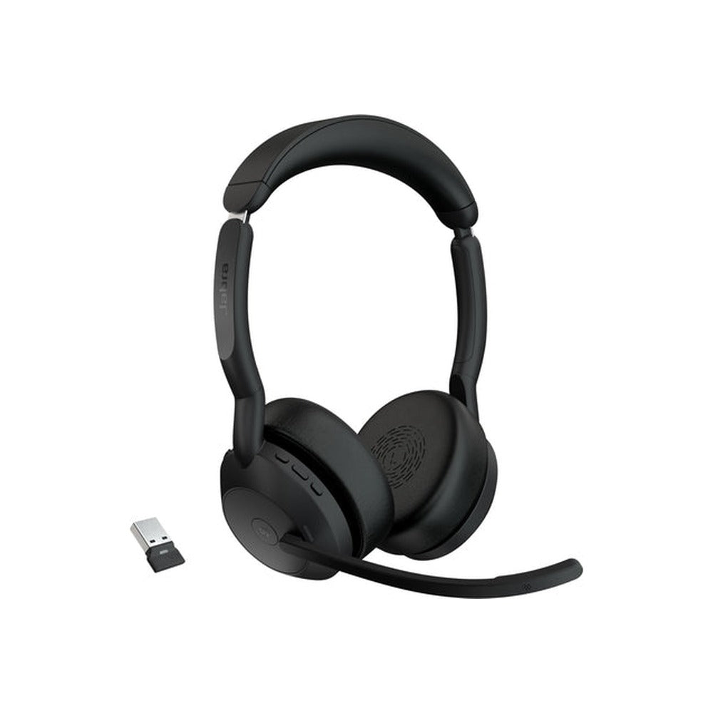 Jabra Wireless Evolve2 55 MS Stereo Bluetooth Anc Headset+Link390A, USB-A