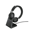 Jabra Wireless Evolve2 65 UC Stereo Bluetooth Headset W/Charging Stand+Link 380C Bt, USB-C