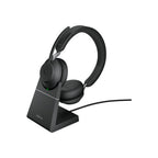 Jabra Wireless Evolve2 65 UC Stereo Bluetooth Headset W/Charging Stand+Link 380C Bt, USB-C