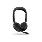 Jabra Wireless Evolve2 65 Flex UC Stereo Bt Headset W/Charging Stand + Link390A, USB-A