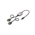 StarTech 2Ft (60Cm) 2-Port USB To Serial Adapter Cable, Interchangeable DB9 Screws/Nuts, C
