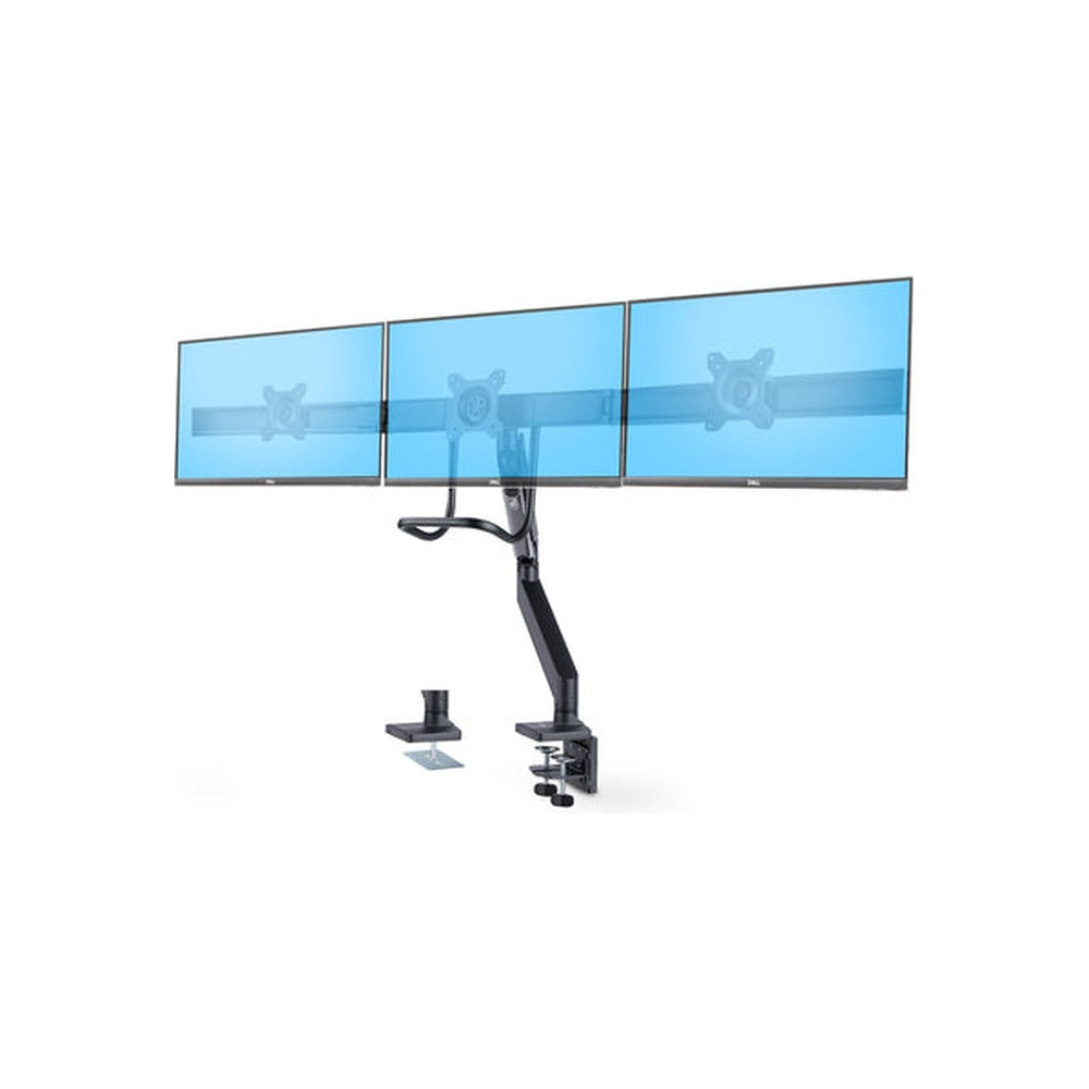 StarTech Crossbar Triple Monitor Desk Mount, Up To Three 27″ Monitors, Vesa