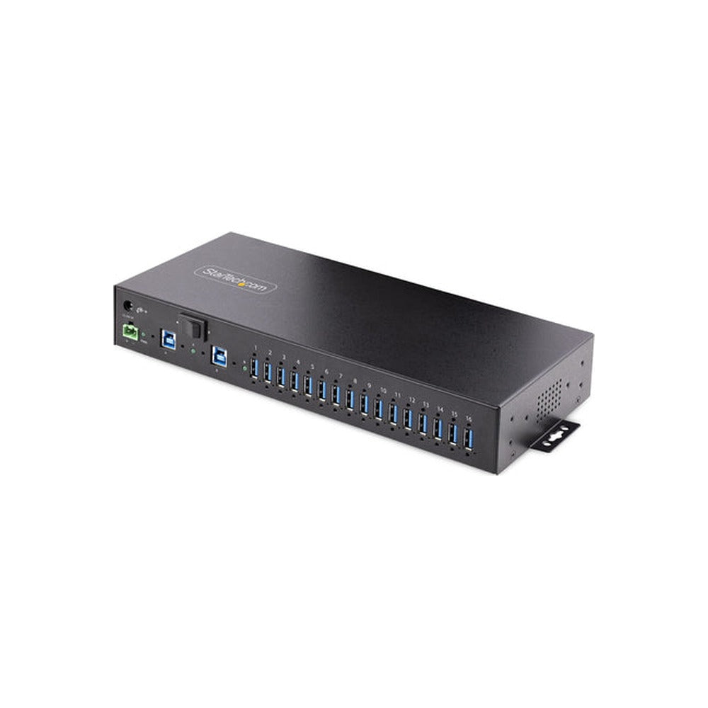 StarTech 16 Port Industrial USB 3.0 Hub/Switch 5Gbps, Metal, Mountable 2Yr