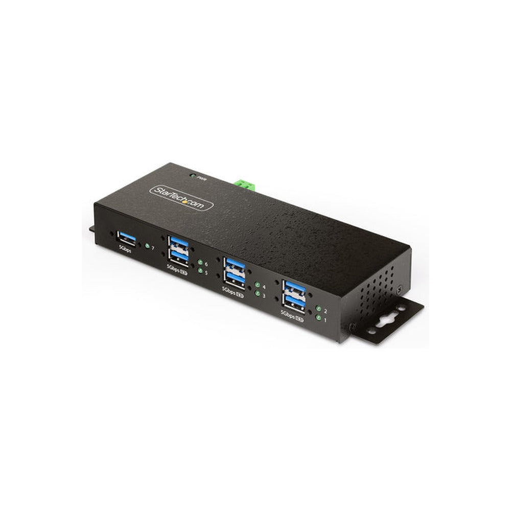 StarTech 7-Port Managed USB Hub, Metal Industrial Housing, Mountable