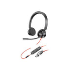 HP Poly Blackwire 3325 UC, Stereo, Wired USB-C Headset, 3.5Mm Inc USB-A Adaptor