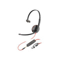 HP Poly Blackwire C3215 UC Mono USB-C Wired Headset, 3.5Mm Incl USB-A Adaptor