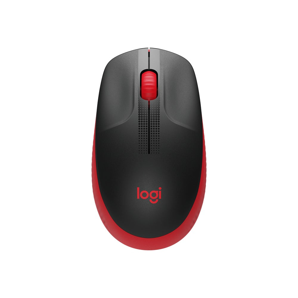 Logitech M190 Wireless Mouse Plug And Play, 2.4Ghz Nano Receiver, Red