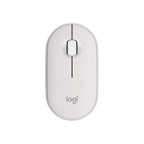 Logitech Pebble Mouse 2 M350S Bluetooth, Multi Device, Tonal White
