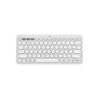 Logitech Pebble Keys 2 K380S Keyboard, Multi Device, Bluetoothle, Tonal White