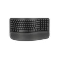Logitech Wave Keys For Business Ergonomic Keyboard, Logibolt, Bluetooth, Graphite
