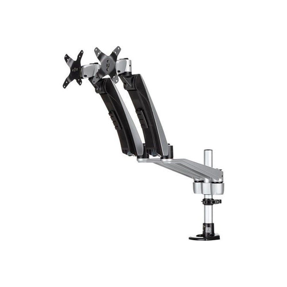 StarTech Dual Monitor Desk Mount <30″, <24″ (Stacked), <9Kg, Full Motion, Silver, Vesa, 10