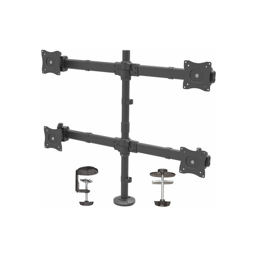 StarTech Quad Monitor Desk Mount <27″, <8Kg, Full Motion, H/Adj, Vesa, Black