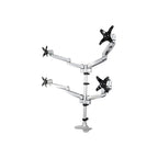 StarTech Quad Monitor Desk Mount <30″, <10Kg, Full Motion, H/Adj, Vesa, Silver