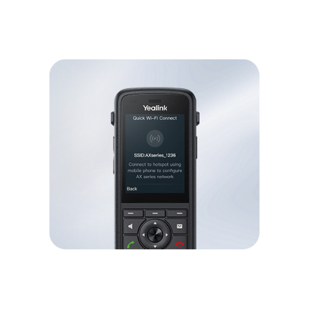Yealink (AX86R) Ruggedised Wi-Fi Handset, Supports 5-Way Conference, Hd Voice, Noisefilter