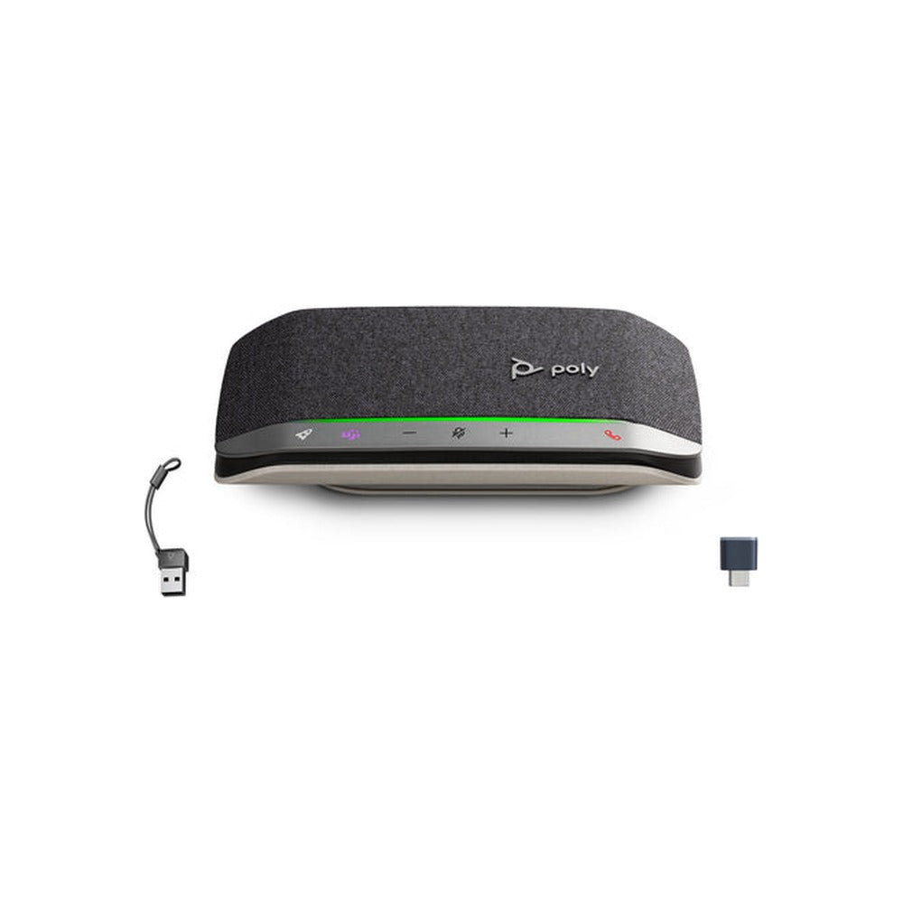 HP Poly Sync 20+ MS Smart Speakerphone, Bluetooth + USB-C /A Adaptor- USB-C Dongle