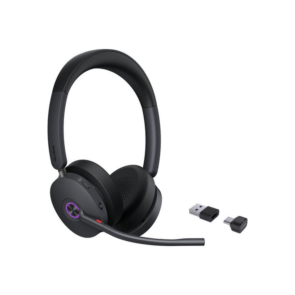 Yealink Wireless (BH74) MS Stereo Bluetooth Anc Headset, Bt51 Dngle, Black, C To A Adapter
