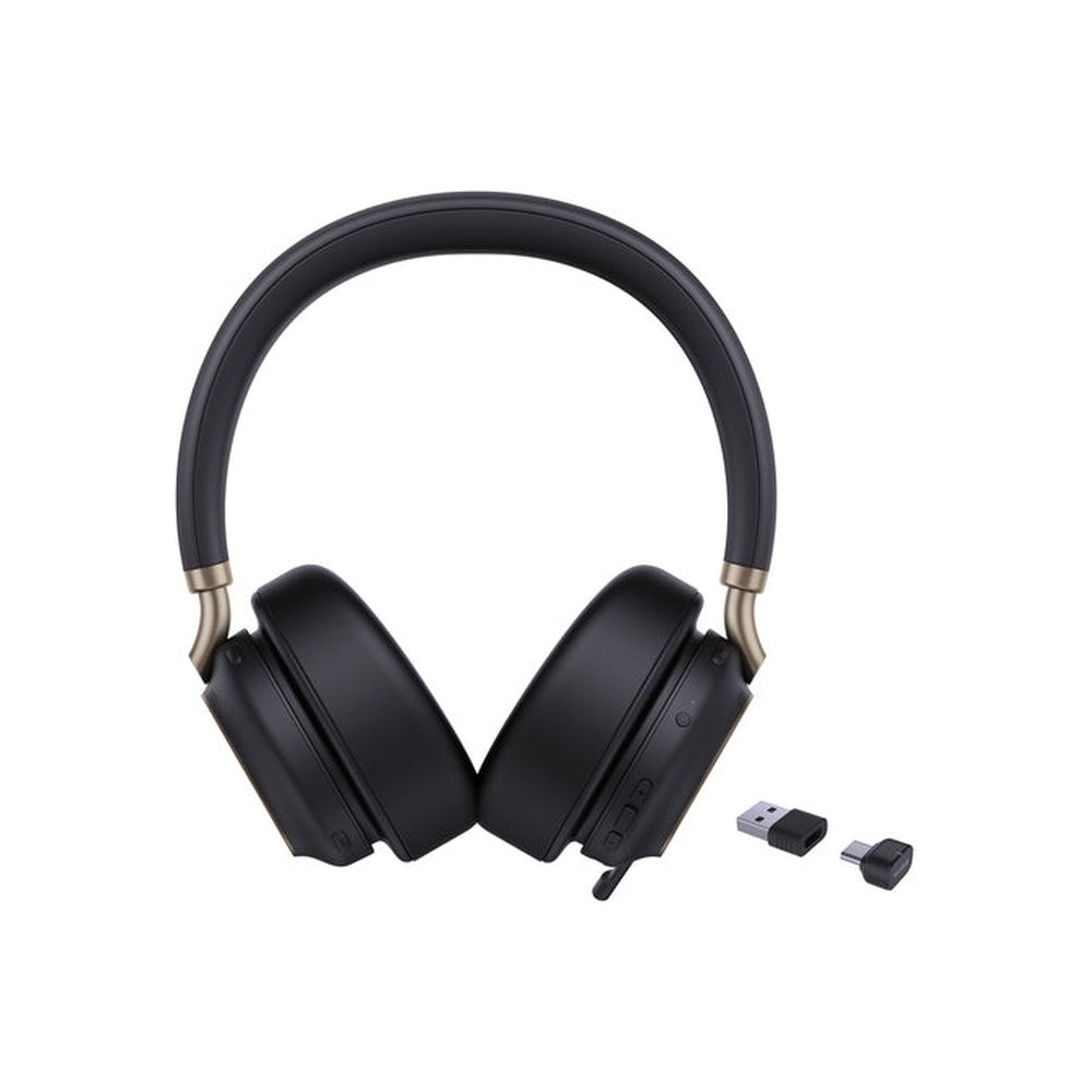 Yealink Wireless (Bh76 Plus) MS Anc Stereo Headset, Black, USB-C Native, C To A Dongle