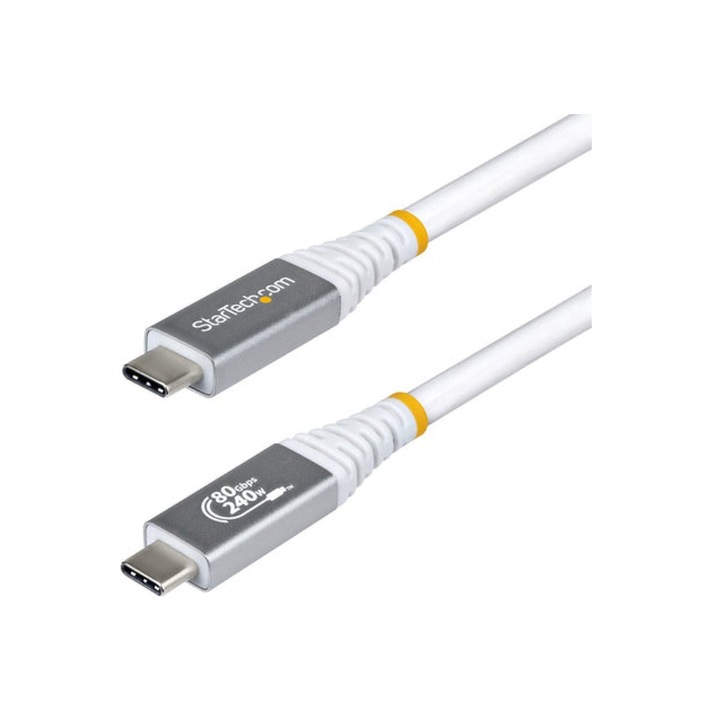 StarTech 1.5M (5Ft) USB4 Cable, USB-IF Certified, 80Gbps, White, Ltw