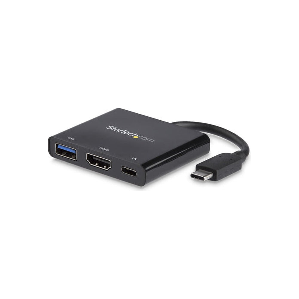 StarTech USB-C (T/Bolt3) Multiport Adapter, 4K HDMI, USB, Single Display, 60W Pd