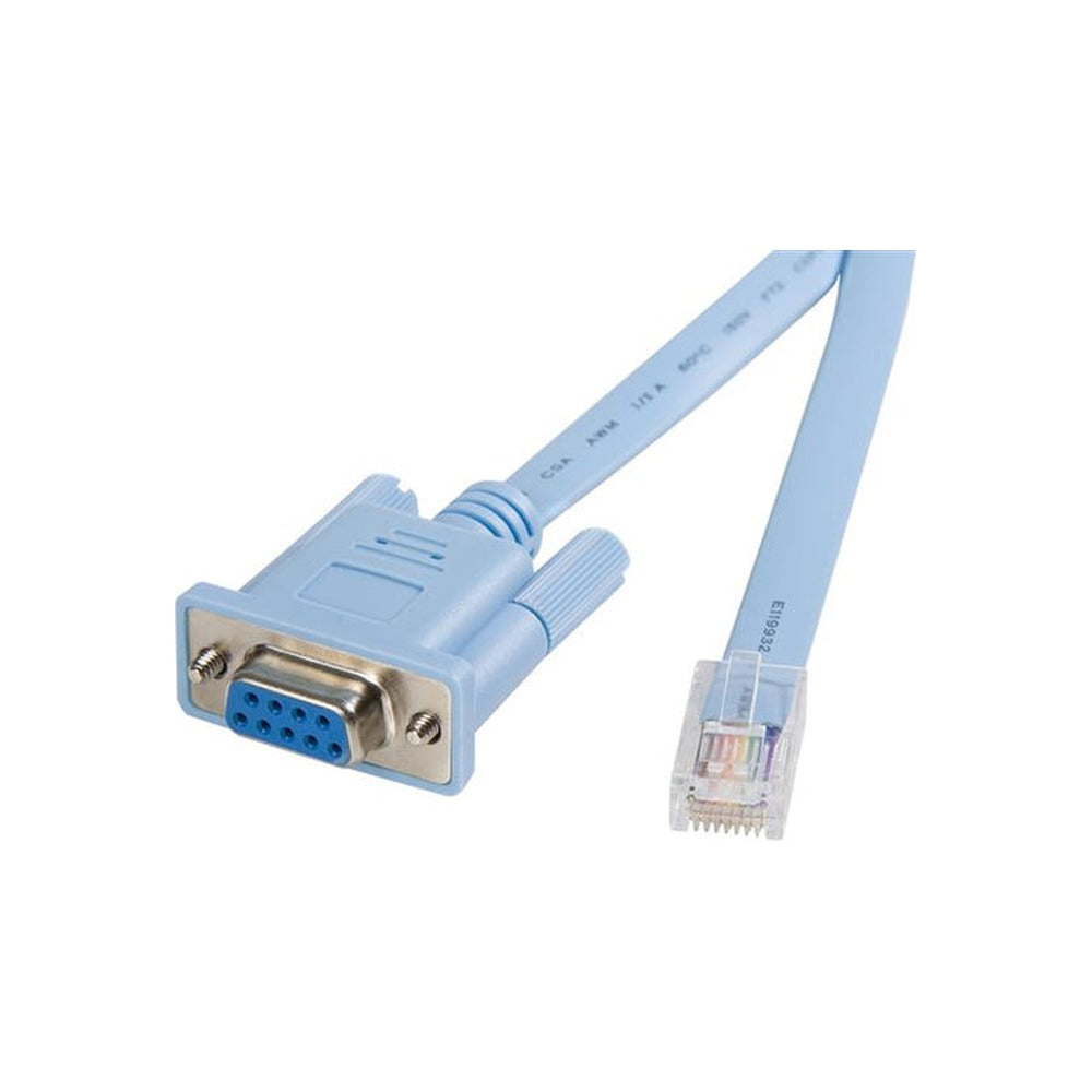 StarTech 2M Cisco RJ45 To DB9 Console Router Cable, M/F, Blue, Ltw
