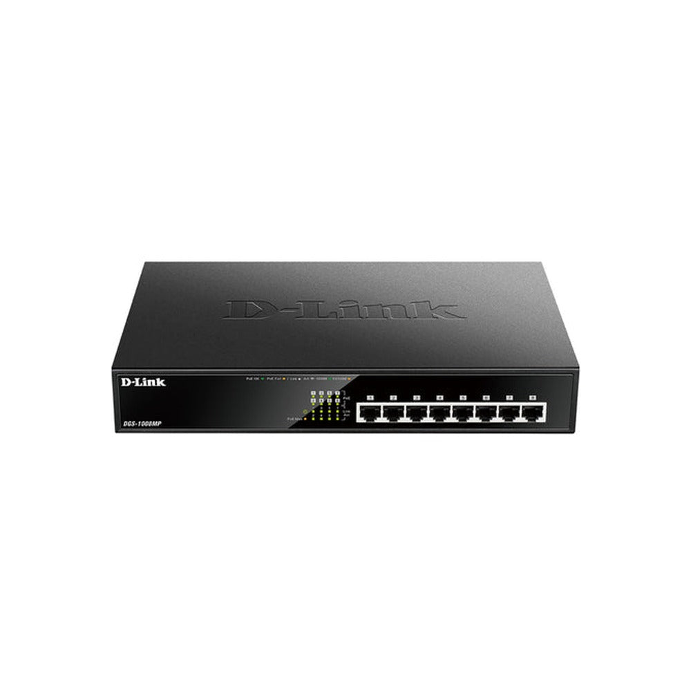 D-Link 8-Port Gigabit PoE Unmanaged Switch With 140W PoE Budget (Metal Housing)