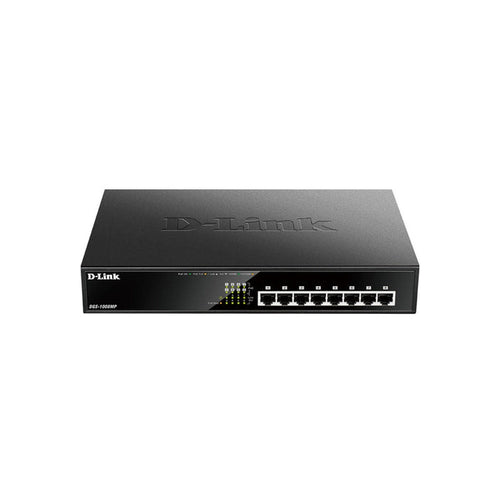 D-Link 8-Port Gigabit PoE Unmanaged Switch With 140W PoE Budget (Metal Housing)