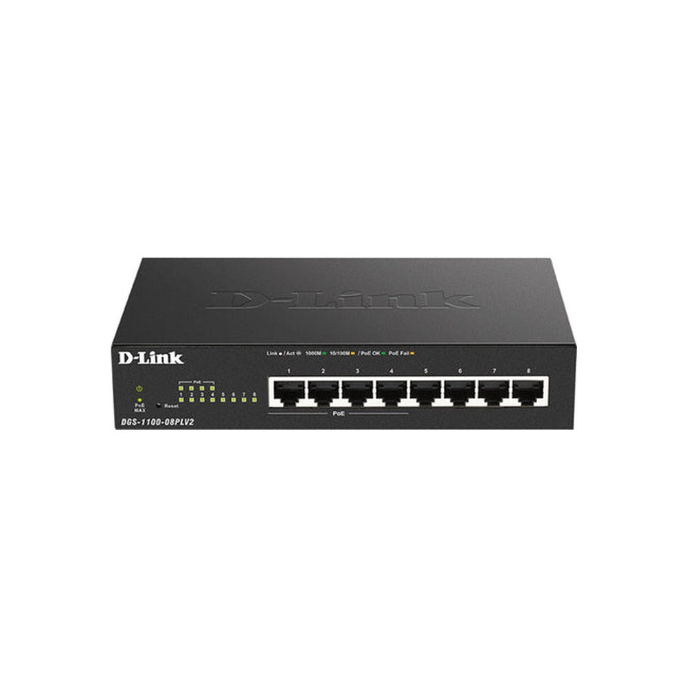 D-Link 8-Port Gigabit Smart Managed Switch With 4 PoE+ Ports (80W)