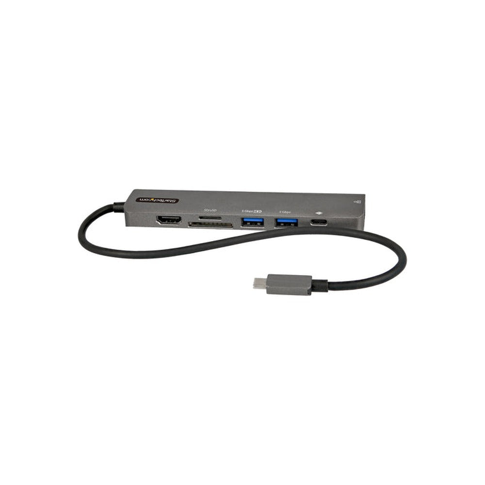 StarTech USB-C Multiport Adapter, HDMI, GbE, SD, Micro SD, USB-C, USB(2), 88W