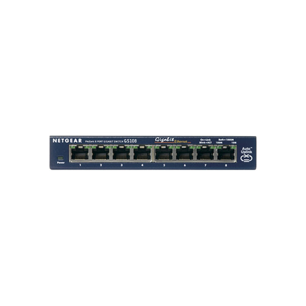 NETGEAR (GS108AU) 8-Port Unmanaged Switch, GbE(8)