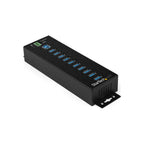 StarTech 10 Port USB 3.0 Hub, Industrial, Metal, ESD & Surge Protection, Mount, DC